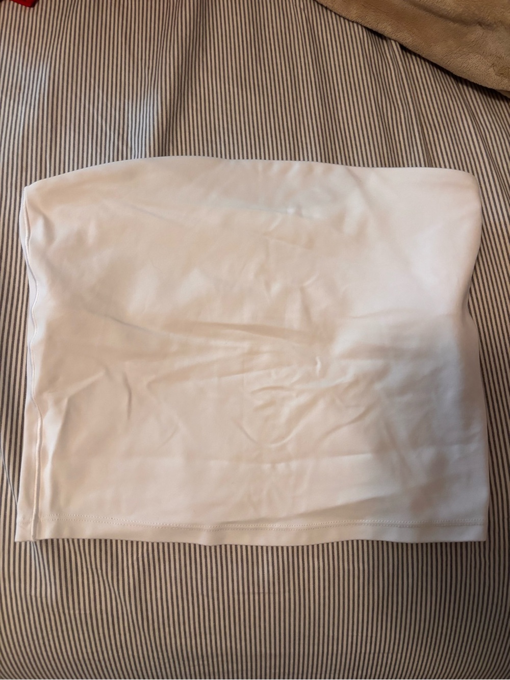 aerie White Strapless Bandeau Crop